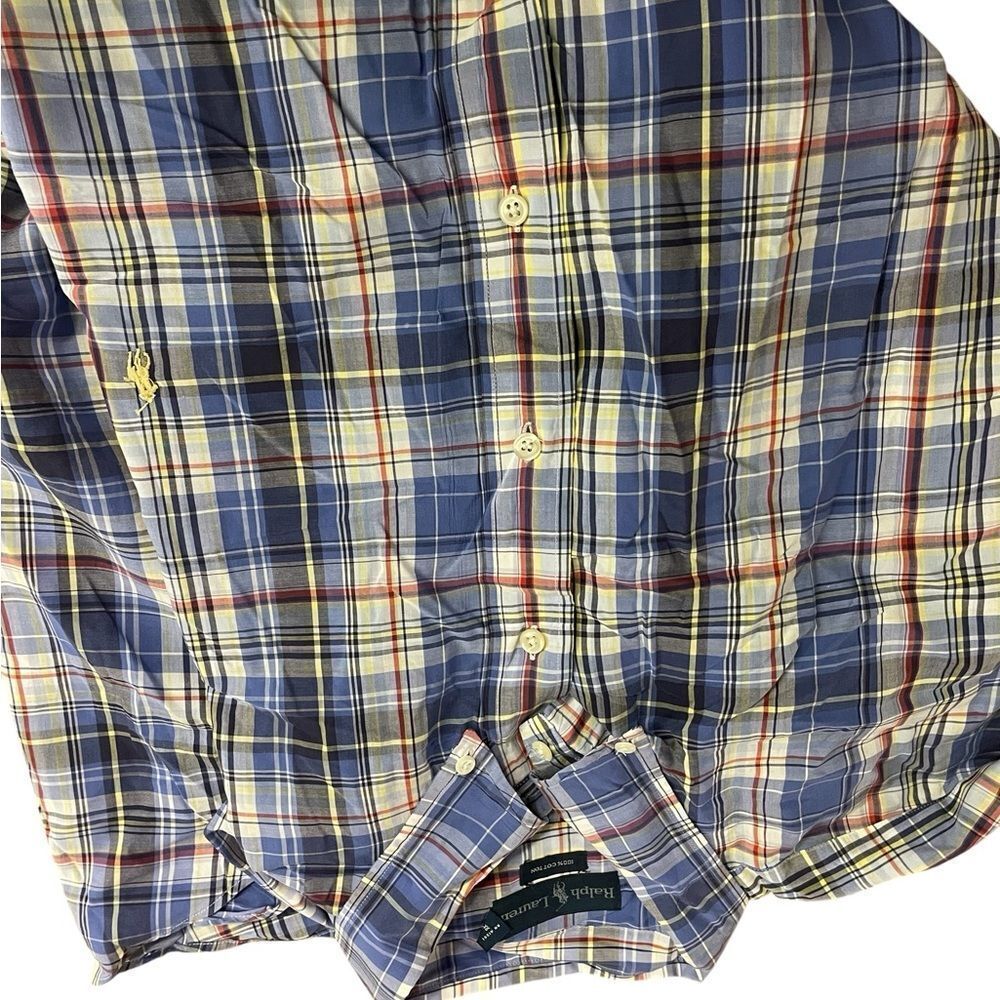Ralph Lauren Men's Multicolor Plaid Shirt button down sh sleeved like new